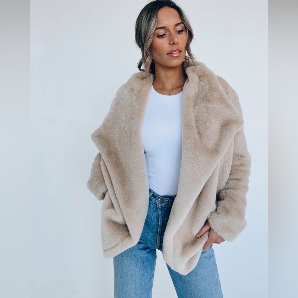 Vici Soft Tan Teddy Jacket